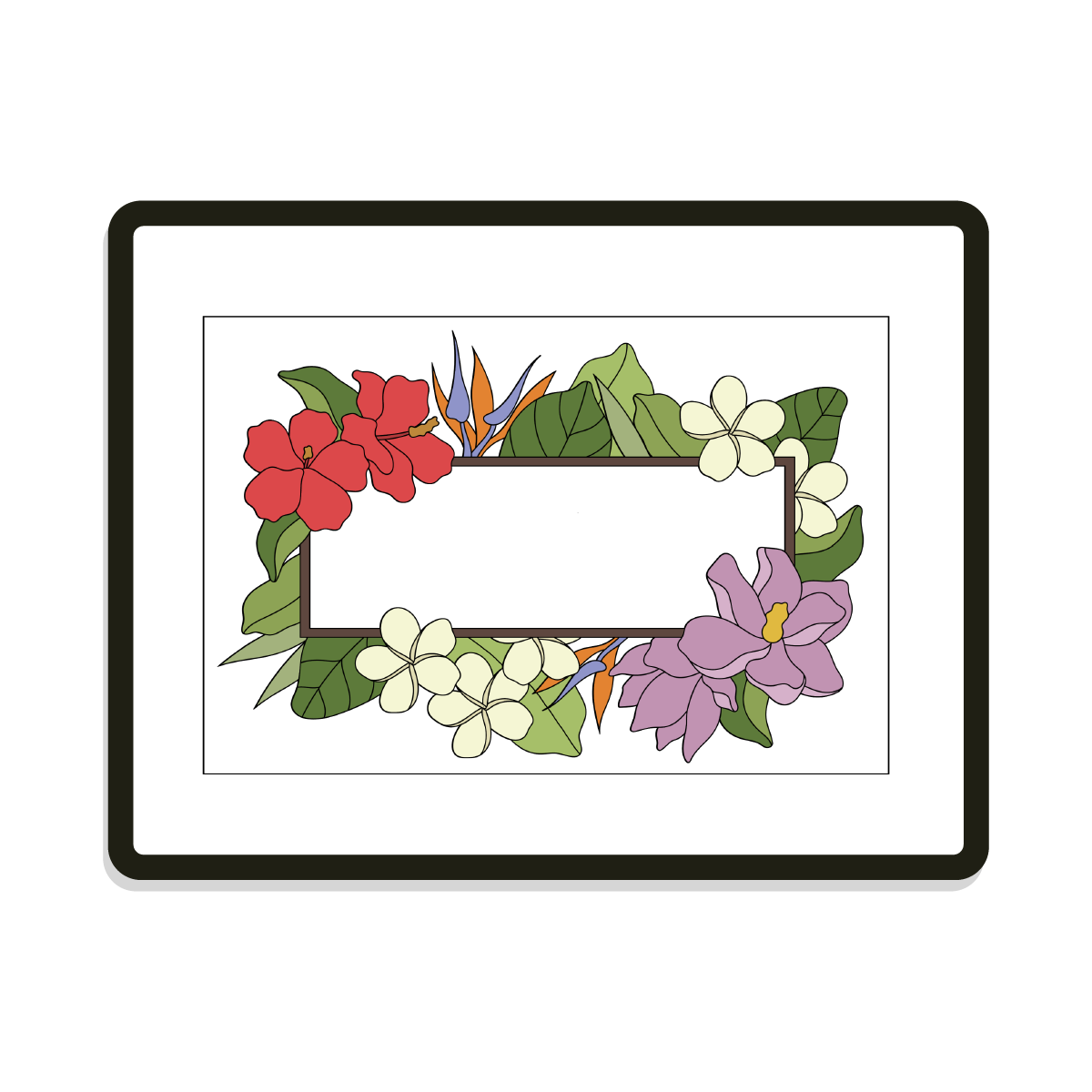 Moana | Rectangle | Tropical Floral