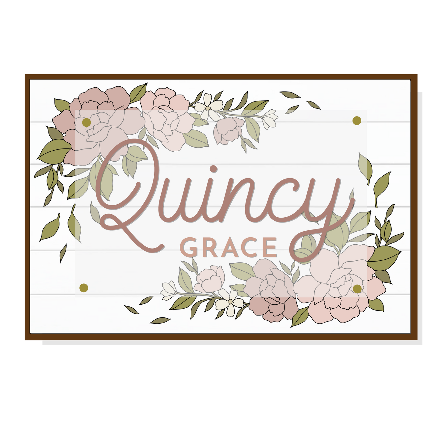 Quincy | Rectangle | Peony
