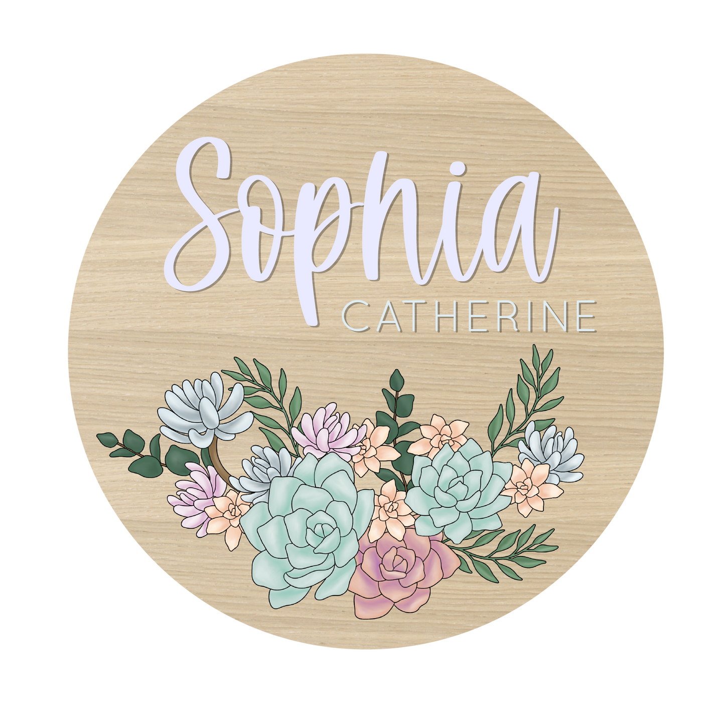 Rita Round | Succulent Digital SVG Template