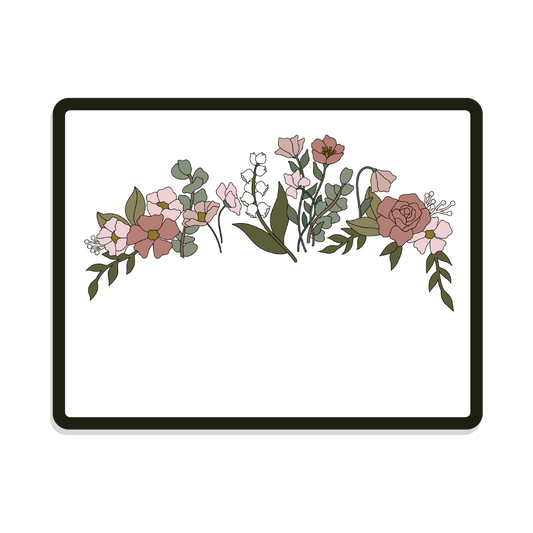Roseanne | Rectangle | Floral Border