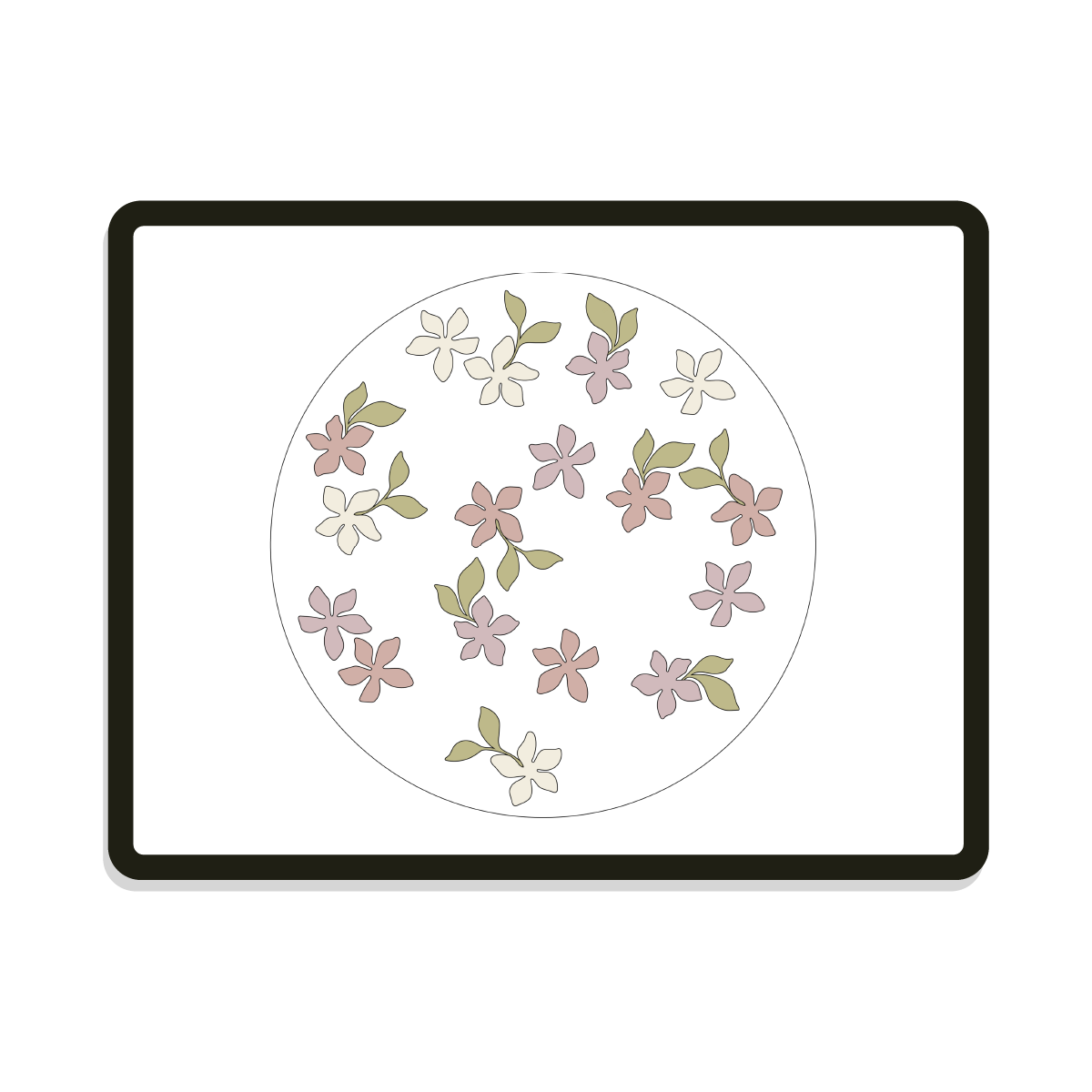 Serena | Round | Floral Pattern