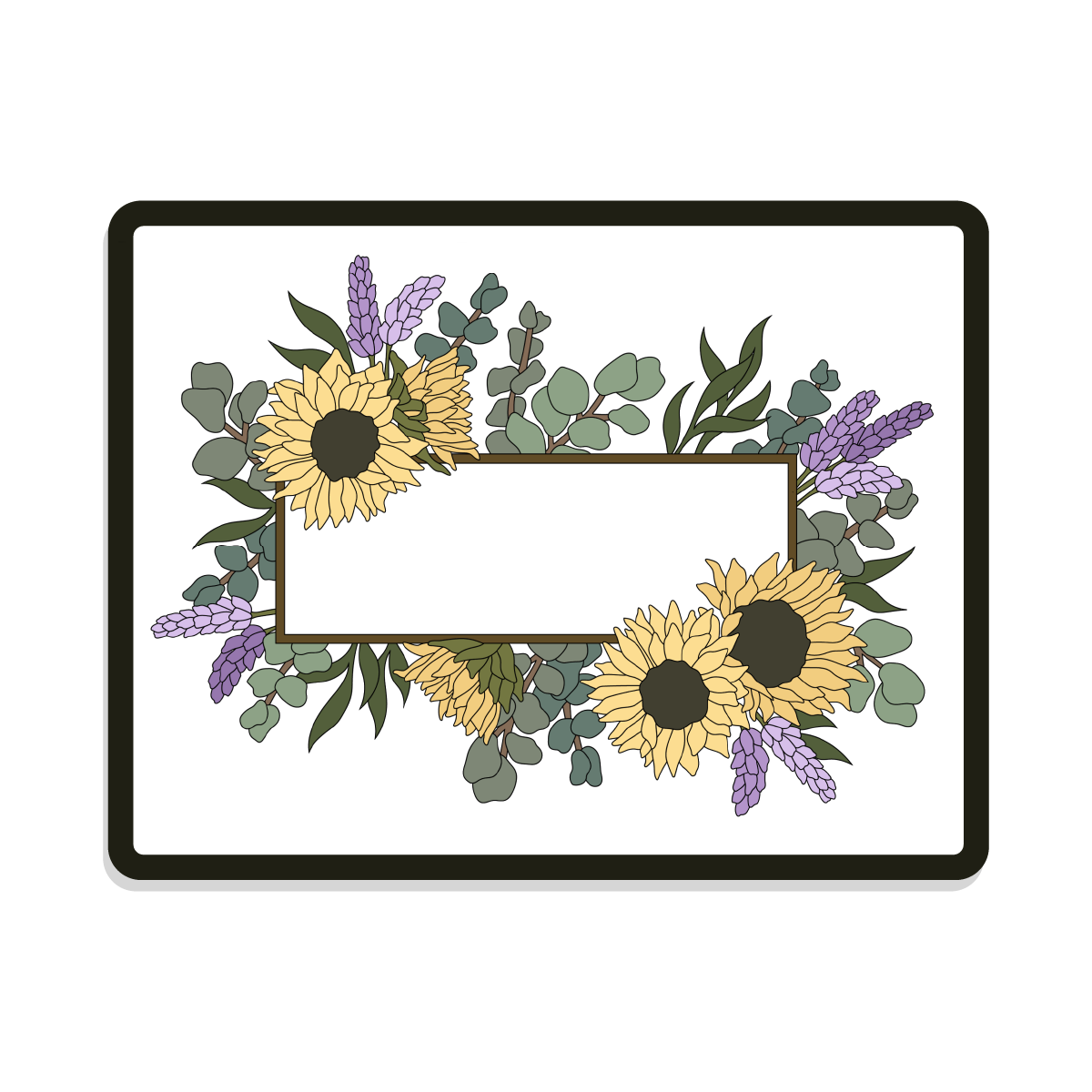 Sunni Lavender | Rectangle | Sunflowers & Lavender