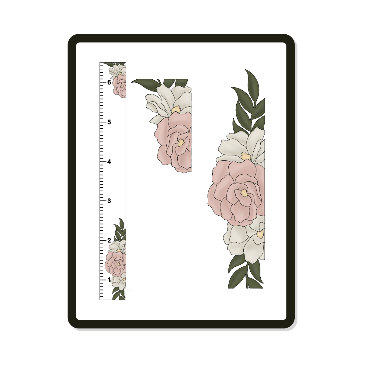 Valerie Growth Chart | Peony Digital SVG Template