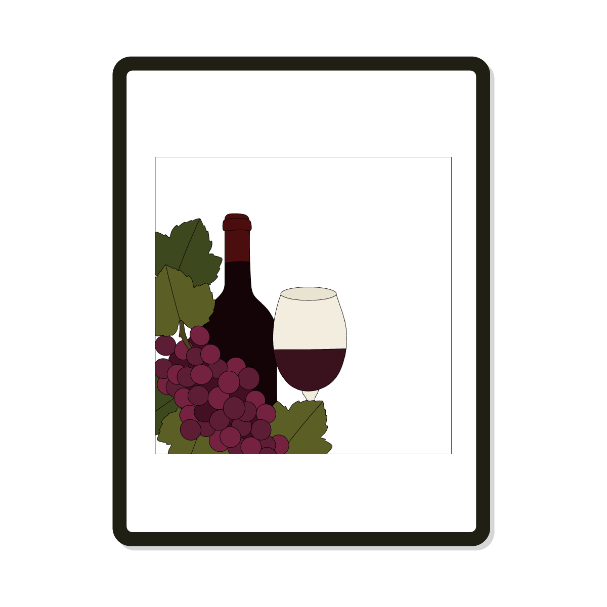 Vino | Square | Wine + Grapes