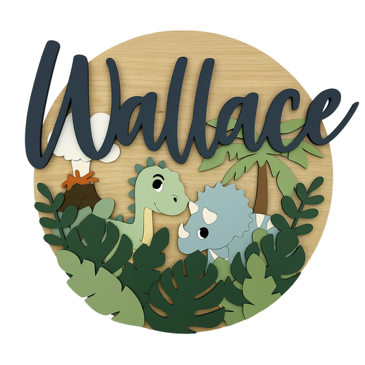 Wallace | 3D Wood Sign