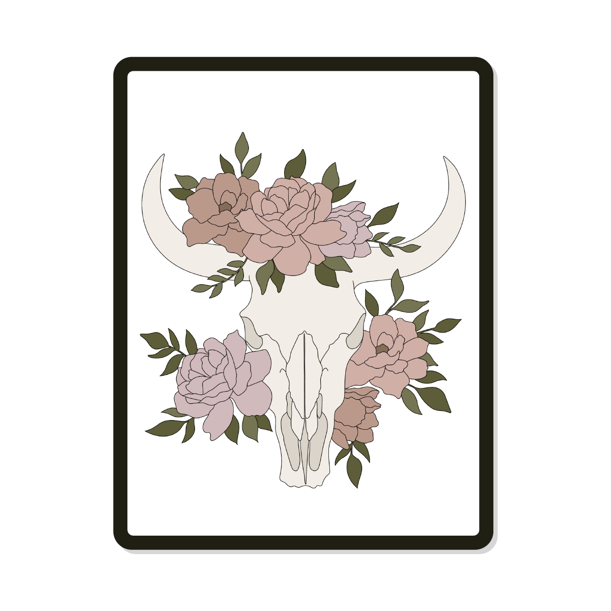 Willa | Square | Floral Skull