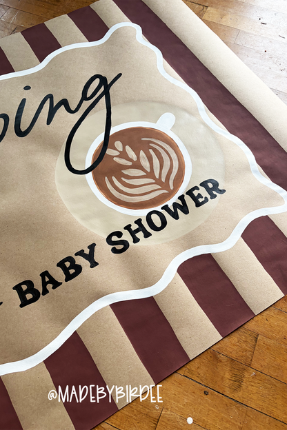 Baby Brewing Coffee Baby Shower Banner