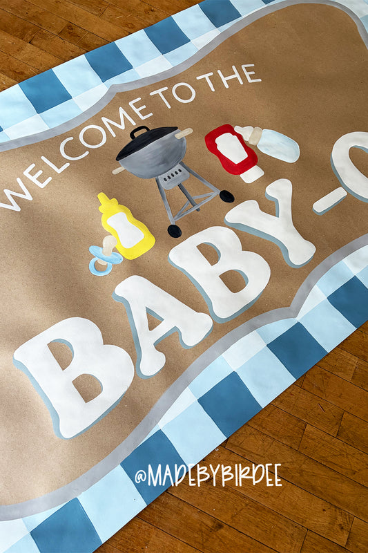 Baby-Q BBQ Baby Shower Banner