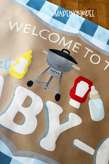 Baby-Q BBQ Baby Shower Banner