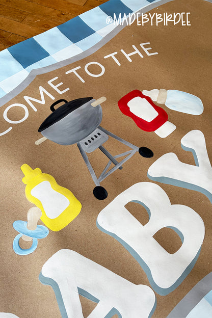 Baby-Q BBQ Baby Shower Banner