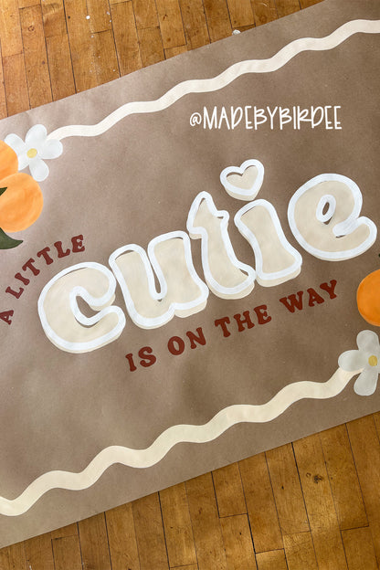 Little Cutie Baby Shower Banner