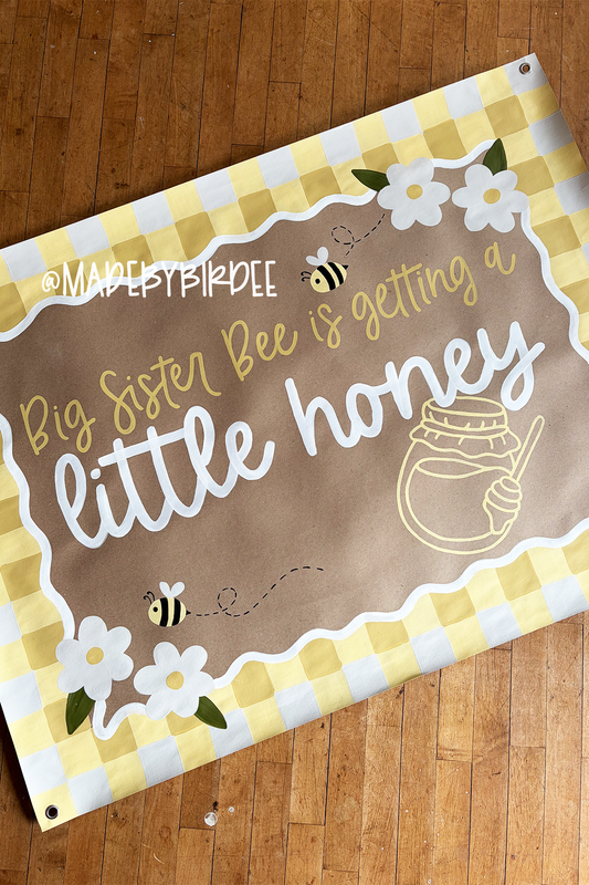 Little Honey Bee Baby Shower Banner