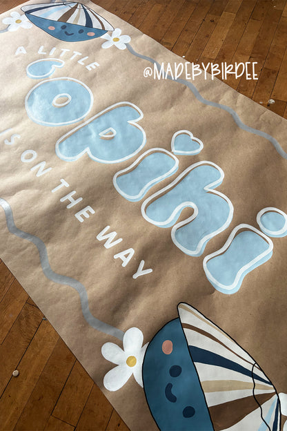 Little ʻOpihi Hawaiian Baby Shower Banner