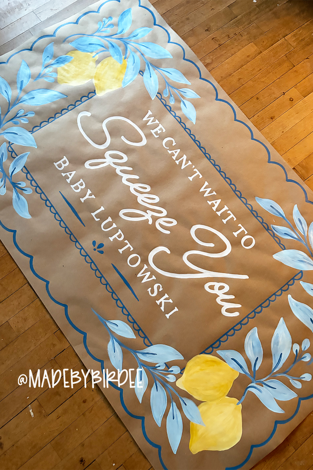 Squeeze You Lemon Baby Shower Banner