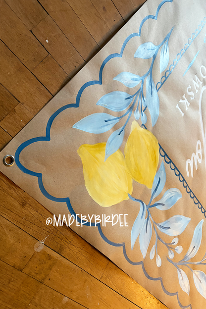 Squeeze You Lemon Baby Shower Banner