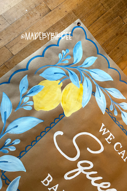 Squeeze You Lemon Baby Shower Banner