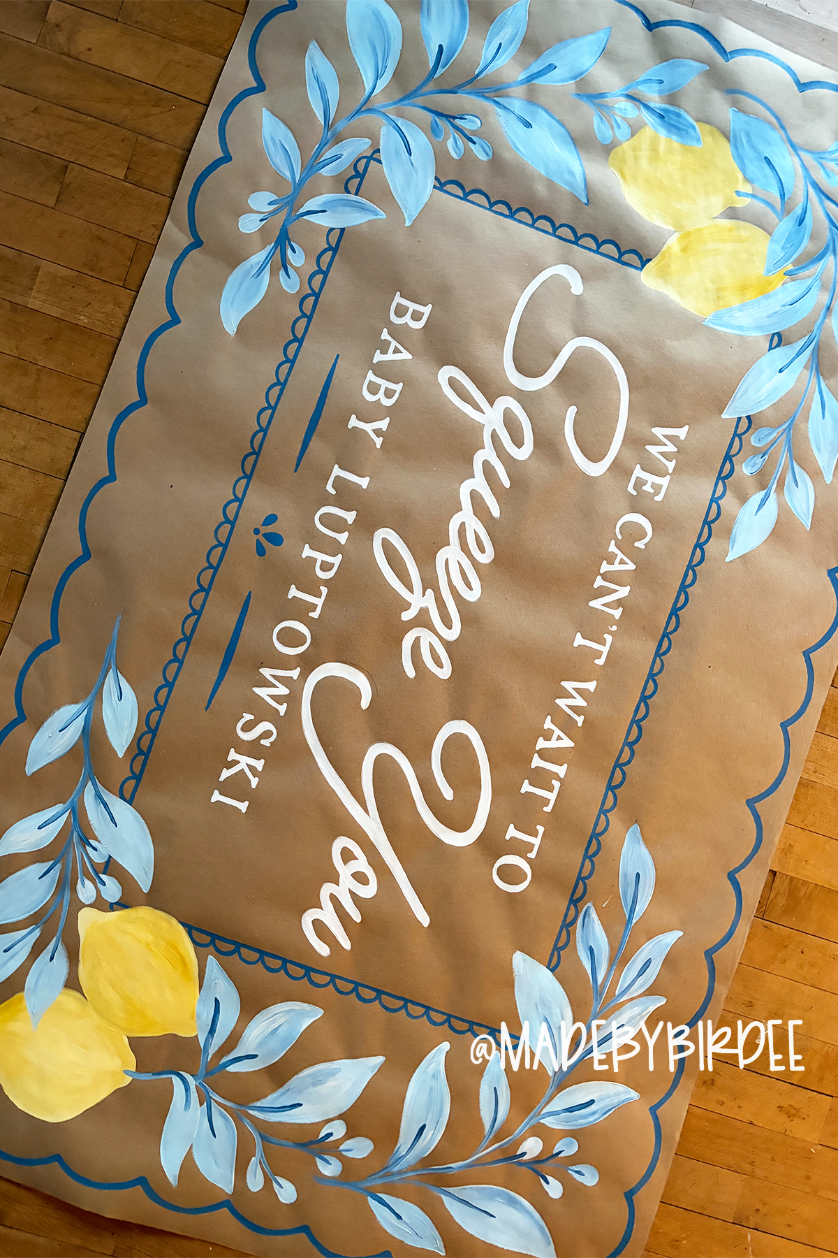 Squeeze You Lemon Baby Shower Banner