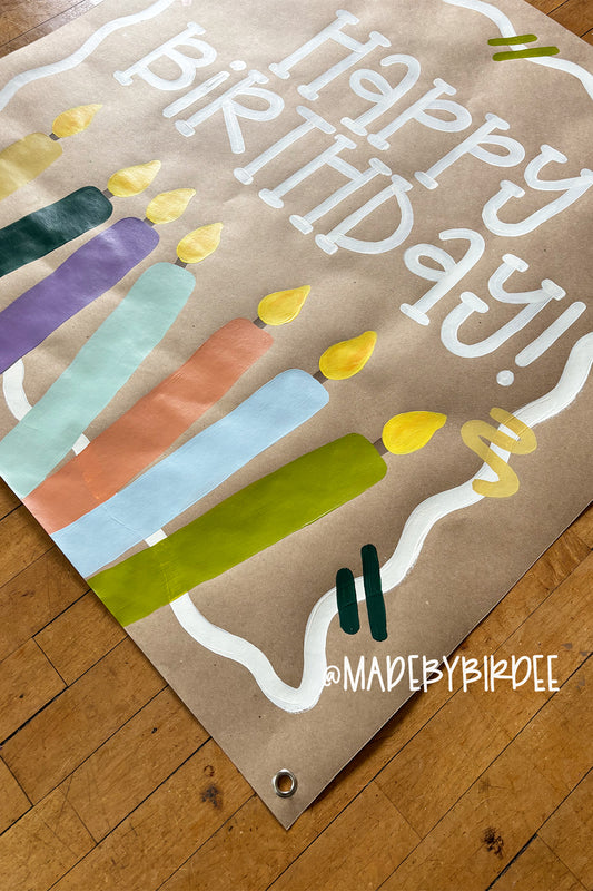 Happy Birthday Candle Banner