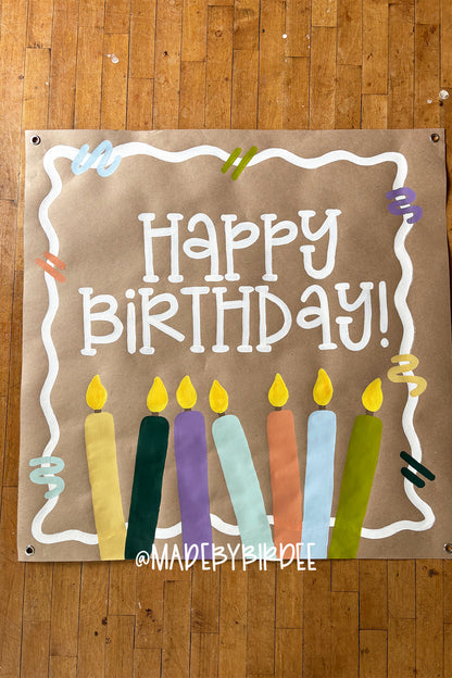 Happy Birthday Candle Banner