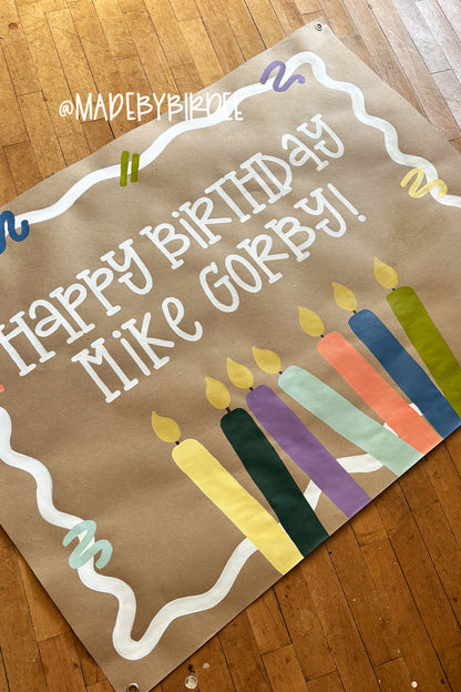 Happy Birthday Candle Banner