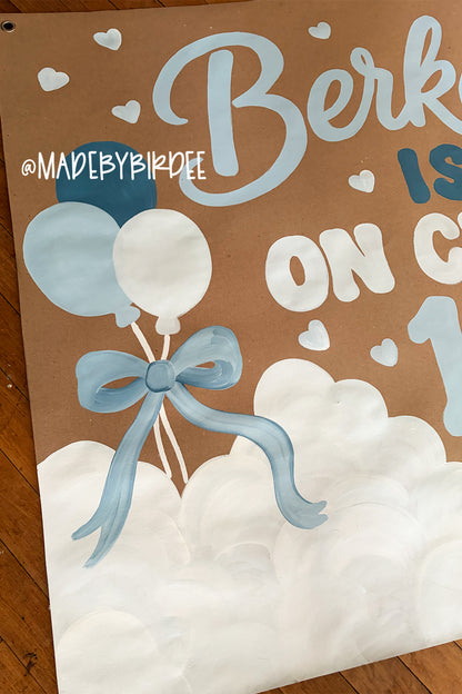 On Cloud 9 Birthday Banner