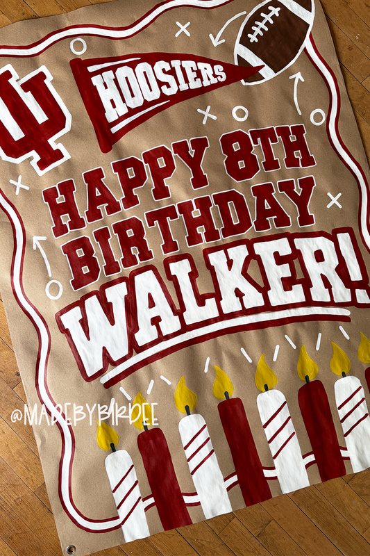 Hoosiers Football Birthday Banner