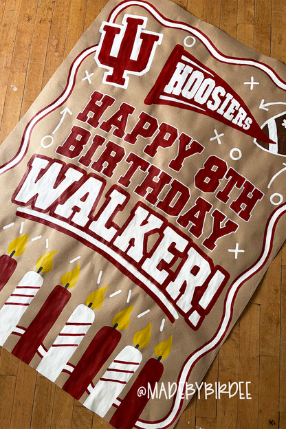 Hoosiers Football Birthday Banner