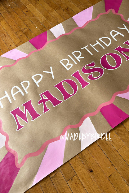 Birthday Sun Rays Banner