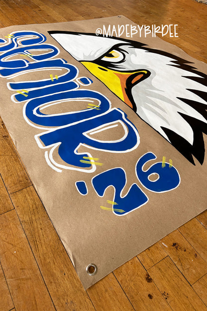Eagles Mascot Graduation Banner