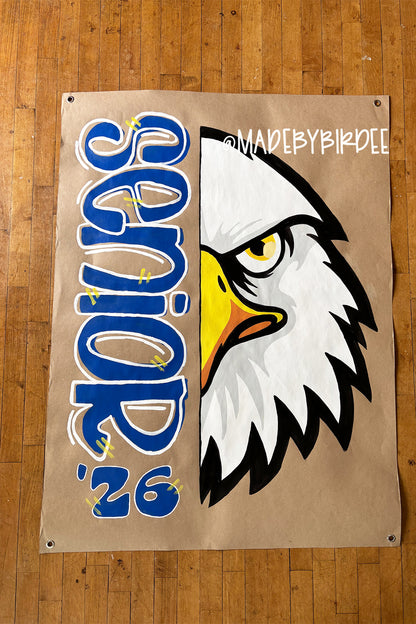 Eagles Mascot Graduation Banner