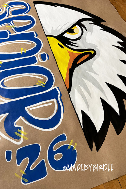 Eagles Mascot Graduation Banner