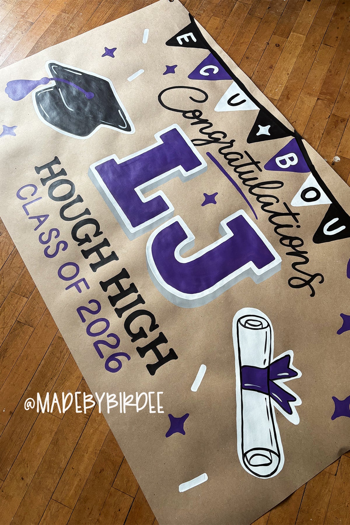 School Pride Pennant Graduation Banner