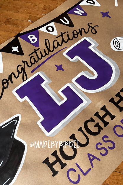 School Pride Pennant Graduation Banner