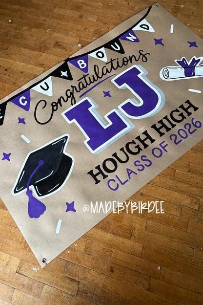 School Pride Pennant Graduation Banner