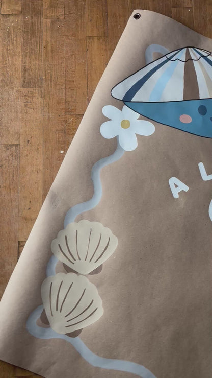 Little ʻOpihi Hawaiian Baby Shower Banner
