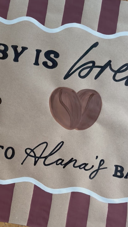Baby Brewing Coffee Baby Shower Banner