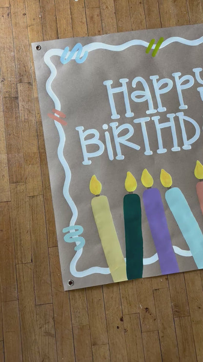 Happy Birthday Candle Banner