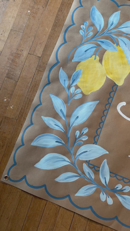 Squeeze You Lemon Baby Shower Banner