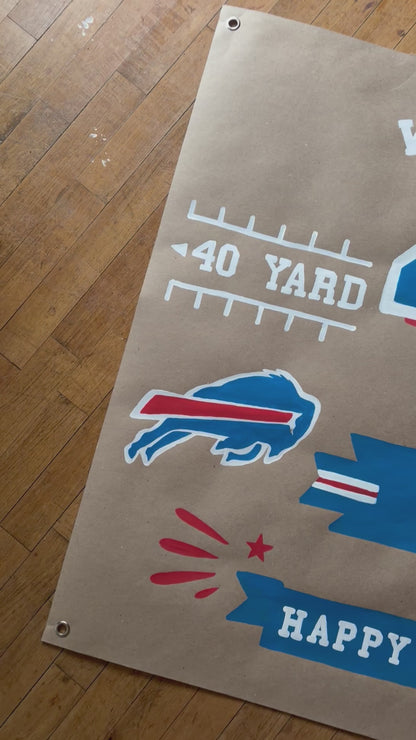 40th Football Birthday Banner