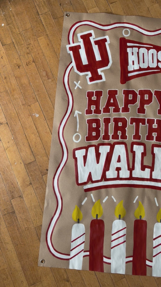 Hoosiers Football Birthday Banner